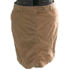 Ann Taylor Loft Tan Corduroy Pencil Skirt, Size 8